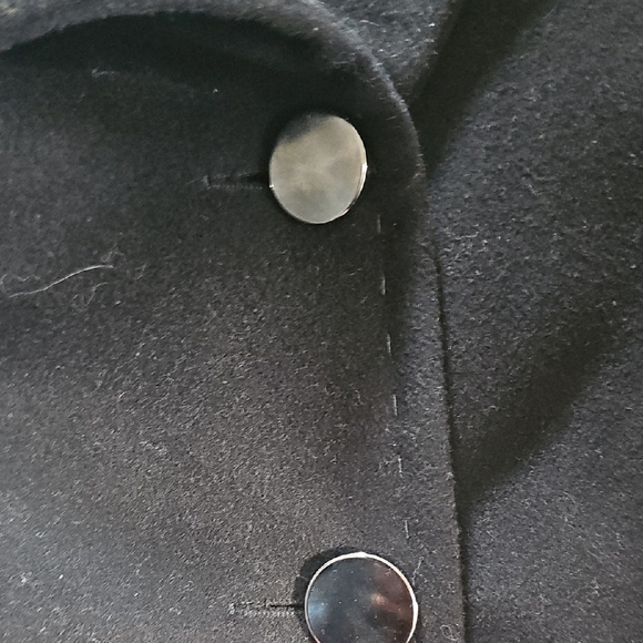 Aritzia Black Double-Breasted Trench Coat - Picture 3 of 6